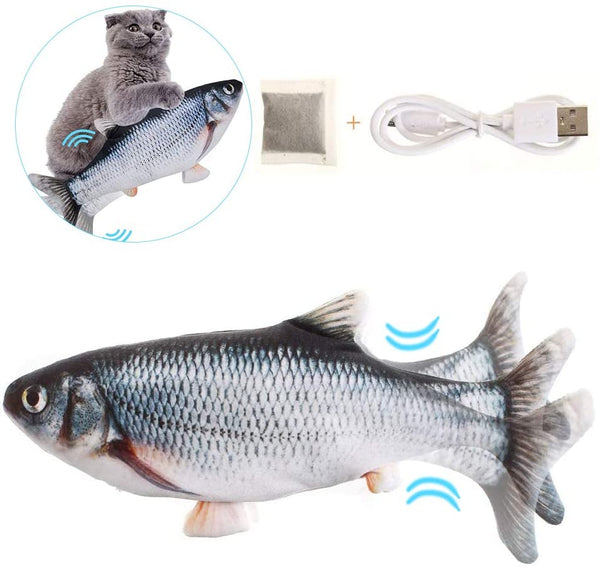 FriskyFin Interactive™ Jouet Poisson Le Compagnon de Jeu Marin pour Votre Chat